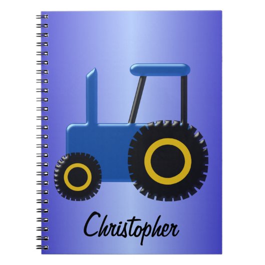 Carnet Tracteur bleu (Devant)
