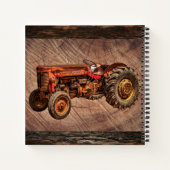 Carnet tracteur rouge antique (Dos)
