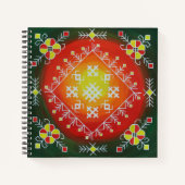 Carnet Traditional Latvian folk art with symbols painting (Devant)