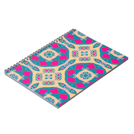 Carnet Traditionnel, patchwork péruvien, motif de tuiles (Côté gauche)