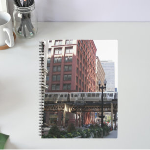 Carnet Train à boucle élevé de Chicago