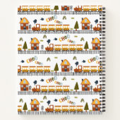 Carnet Train à vapeur motif enfant nom école (Dos)