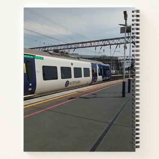 Carnet Train bleu et blanc (Dos)