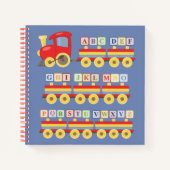 Carnet Train de jouets portant des blocs d'alphabet (Devant)