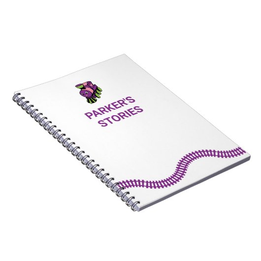 Carnet Train de jouets rose et violet Histoires pour enfa (Côté Droit)