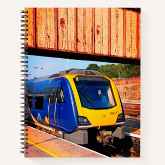 Carnet Train jaune et bleu