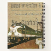 Carnet Train Locomotive vintage - Moteur à vapeur (Dos)