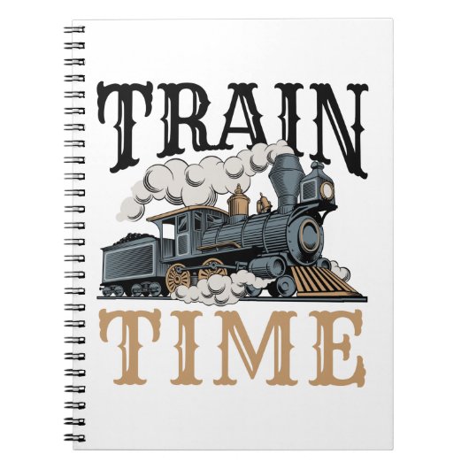 Carnet Train Time Model Railroad Railway Hobbyist (Devant)