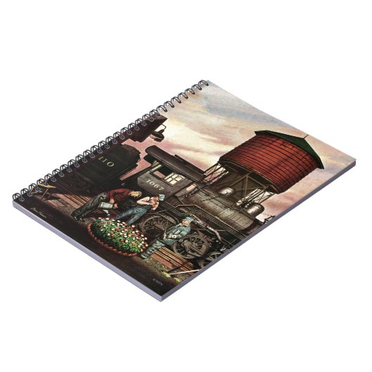 Carnet Train Yard Flower Garden par Stevan Dohanos (Côté gauche)