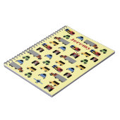 Carnet Trains, plaines et automobiles garçons monogrammés (Côté gauche)