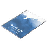 Carnet trait de brosse Abstrait couleur bleu aquarelle (Côté gauche)