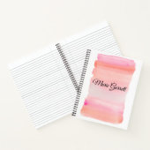 Carnet Trait de pinceau aquarelle rose moderne (Intérieur)