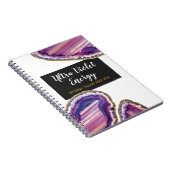Carnet Tranche d'agate de géode pierre précieuse violet u (Côté Droit)