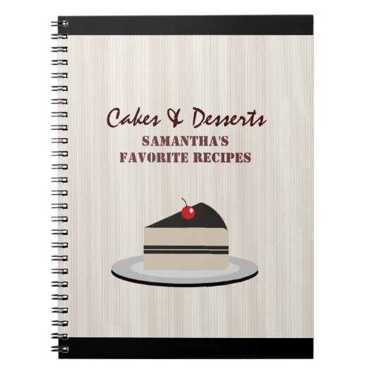 Carnet Tranche de gâteau - recettes (Devant)