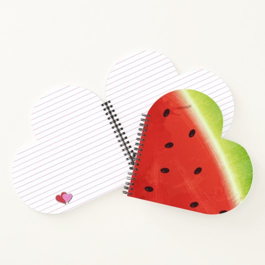 Carnet Tranche de pastèque géante à l'aquarelle mignonne  (Intérieur)