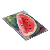 Carnet Tranche de pastèque | Peinture aquarelle de fruit (Côté Droit)