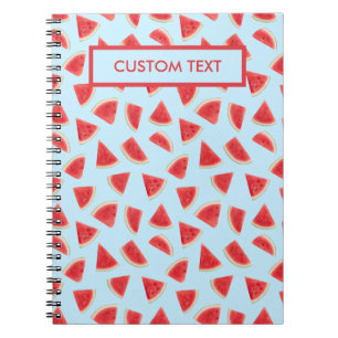 Carnet Tranche de pastèque réaliste personnalisée motif d