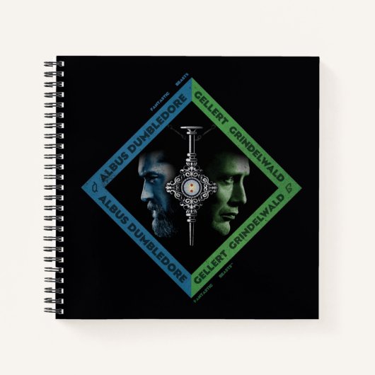 Carnet Tranche sanguine Dumbledore & Grindlewald Graphiqu (Devant)