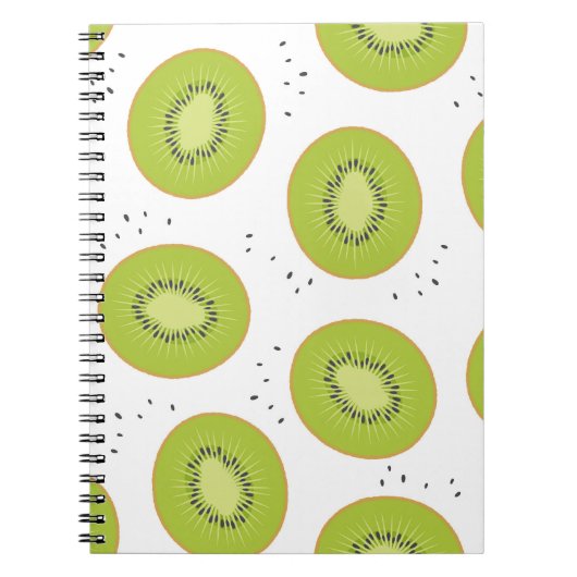 Carnet Tranches de fruits Kiwi, illustration transparente (Devant)