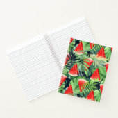Carnet Tranches de pastèque avec feuilles tropicaux (Intérieur)