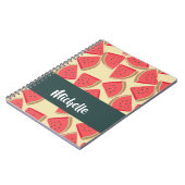 Carnet Tranches de pastèque rose sur jaune (Côté gauche)