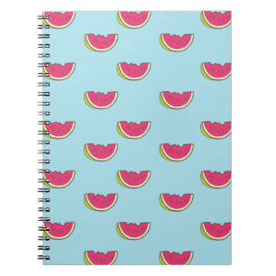 Carnet Tranches de pastèque sur le motif turquoise