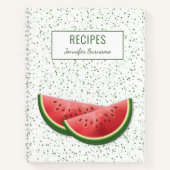 Carnet Tranches de recettes de melon d'été intitulées (Devant)