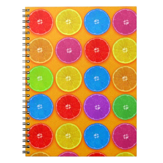 Carnet Tranches d'orange fraîches et colorées (Devant)