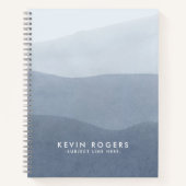 Carnet Tranquille Gris & Blanc Gradation Design moderne (Devant)