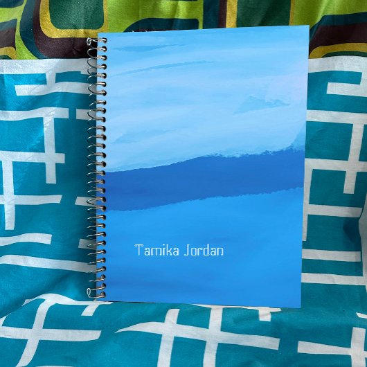 Carnet Tranquillité aquarelle bleue