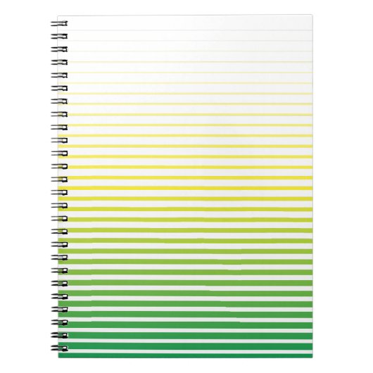 Carnet Tranquillité équilibre lignes vert et jaune (Devant)
