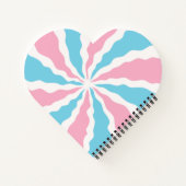 Carnet trans swirl design on heart shaped notebook (Dos)