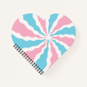Carnet trans swirl design on heart shaped notebook (Devant)