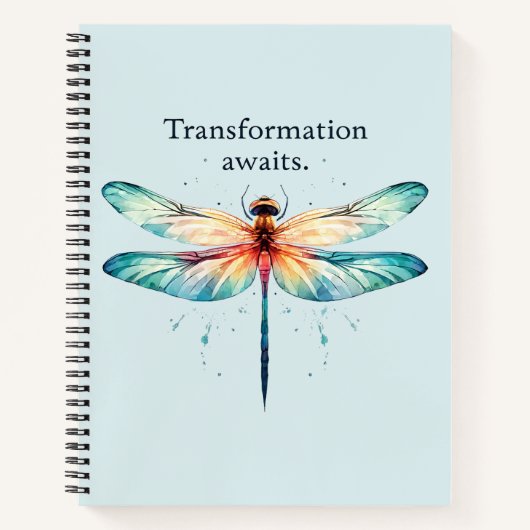 Carnet Transformation Attend - libellule colorée (Devant)