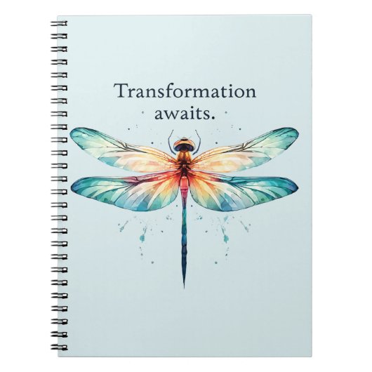 Carnet Transformation Await - libellule artistique (Devant)