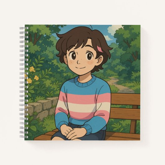 Carnet Transgender Flag Anime Person | LGBTQIA+  (Devant)