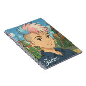 Carnet Transgender with Mohawk Anime Person | LGBTQIA+  (Côté Droit)