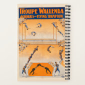 Carnet Trapeze, acrobates Et Trampoline Volante (Verso)