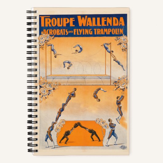 Carnet Trapeze, acrobates Et Trampoline Volante (Recto)