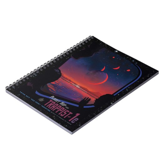 Carnet Trappist-1 System Planet 1e tourisme spatial rétro (Côté gauche)