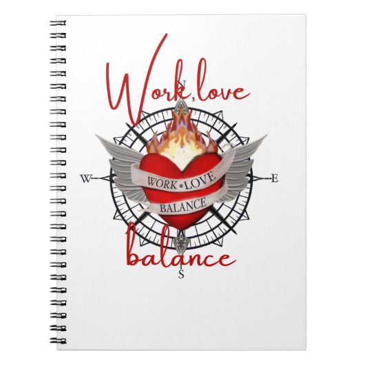 Carnet Travail, équilibre de la vie dans les lettres en c (Devant)