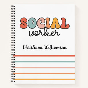 Carnet Travailleur social rétro personnalisé