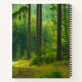 Carnet Traversée magique de forêt verte arbres brouillard (Dos)