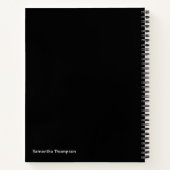 Carnet Treble Clef Music Notes Nom complet Noir et blanc (Dos)