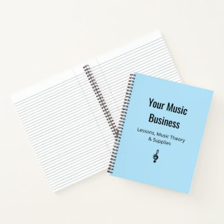 Carnet Treble Clef Musicien Light Blue Music Business