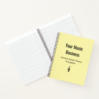 Carnet Treble Clef Musicien Pale Yellow Music Business
