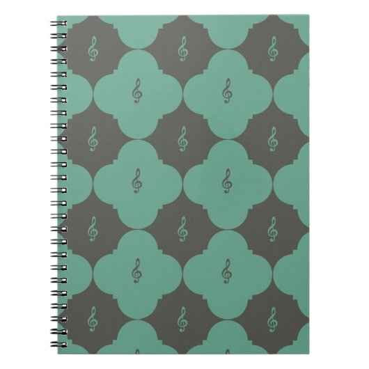 Carnet Treble Clef Quatrefoil Motif (Devant)