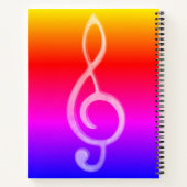 Carnet Treble Clef Rainbow Music Design Personnaliser Tex (Dos)