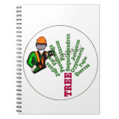 Carnet Tree Surgeon Arborist at work present Chainsaw (Devant)