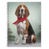 Carnet Treeing Walker Coonhound chien dans la neige Noël (Devant)